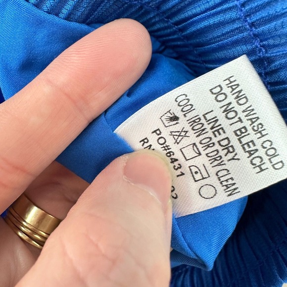 SkyLar Rose Shorts Womens Large Blue Layered Lined Flowy Elastic Waist‎ NWT - Picture 9 of 9